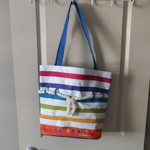 Colorful Striped large canvas Tote Bag